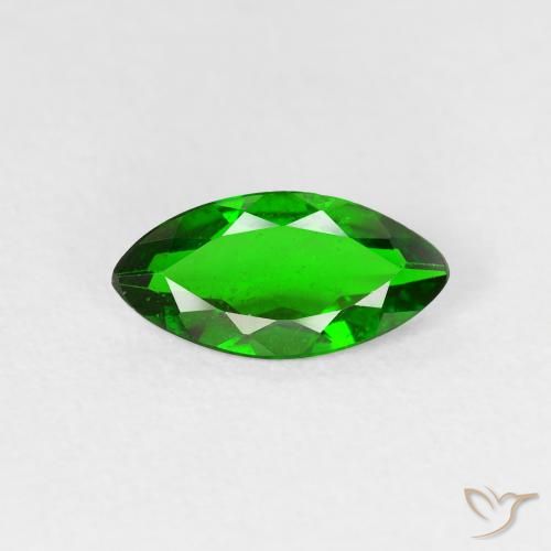 0.93ct Натуральный Интенсивный зеленый Хромдиопсид, Маркиза, VS-SI