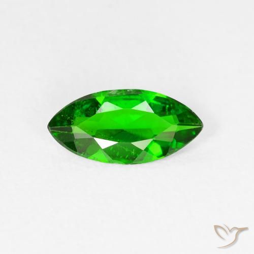 0.87ct Натуральный Интенсивный зеленый Хромдиопсид, Маркиза, VS-SI