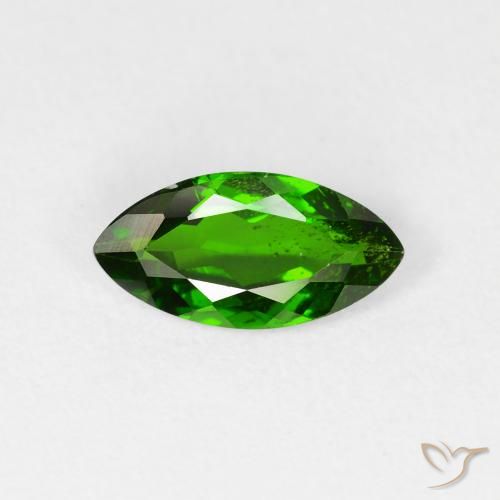 1.12ct Натуральный Темно-зеленый Хромдиопсид, Маркиза, VS-SI