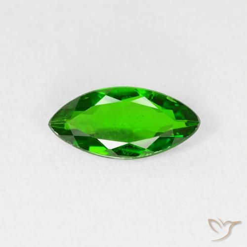 0.93ct Натуральный Яркий лесной зеленый Хромдиопсид, Маркиза, VS-SI