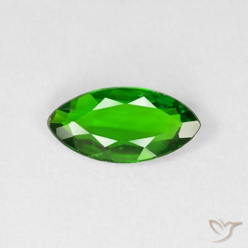 0.85ct Натуральный Интенсивный зеленый Хромдиопсид, Маркиза, VS-SI