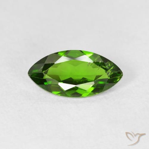 1.20ct Натуральный Средний зеленый Хромдиопсид, Маркиза, VS-SI