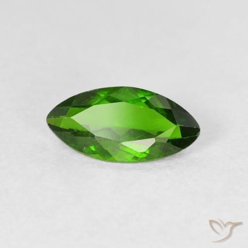 1.05 карата, натуральный Medium Dark-Green Хромдиопсид, Маркиза, VS-SI