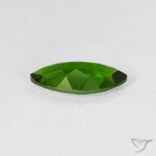 1.05 карата, натуральный Medium Dark-Green Хромдиопсид, Маркиза, VS-SI