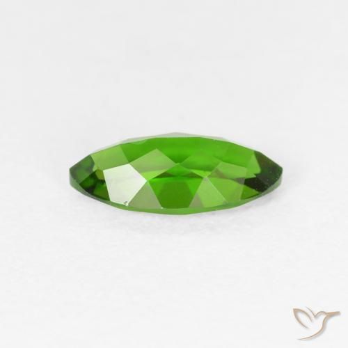 1.26 карата, натуральный Medium Dark-Green Хромдиопсид, Маркиза, VS-SI