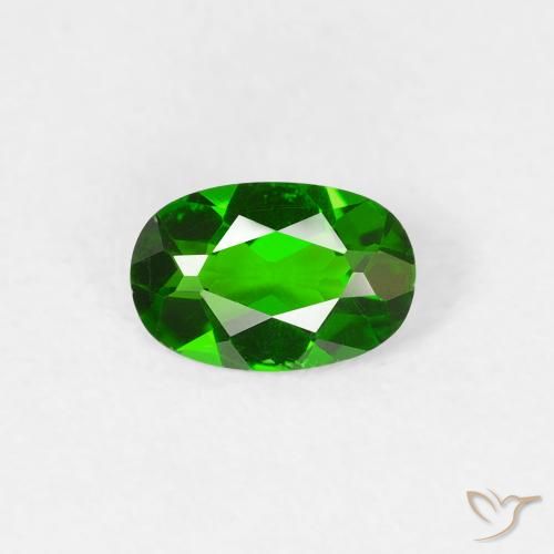 0.43ct Натуральный Яркий лесной зеленый Хромдиопсид, Овал, Чистота VS