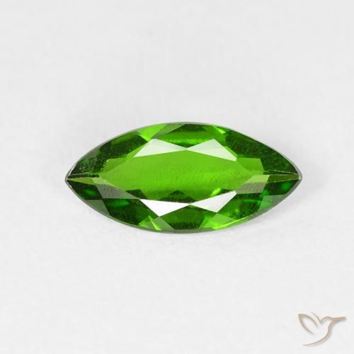 0.81ct Натуральный Medium Dark-Green Хромдиопсид, Маркиза, Чистота VS