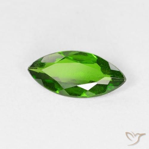 0.81 карата, натуральный Medium Dark-Green Хромдиопсид, Маркиза, Чистота VS