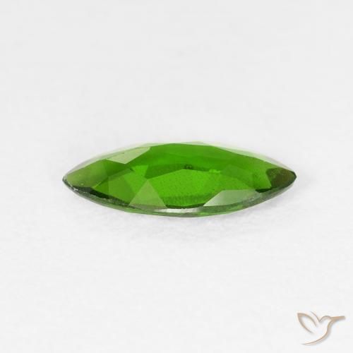 0.81 карата, натуральный Medium Dark-Green Хромдиопсид, Маркиза, Чистота VS