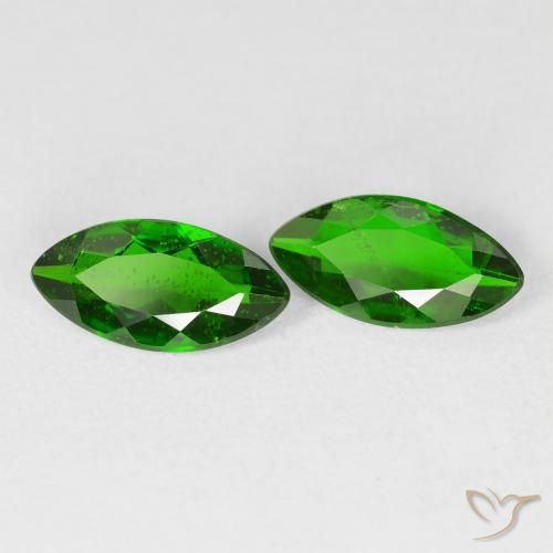 2.14ctw Натуральный Medium Dark-Green Хромдиопсид, Маркиза, VS-SI