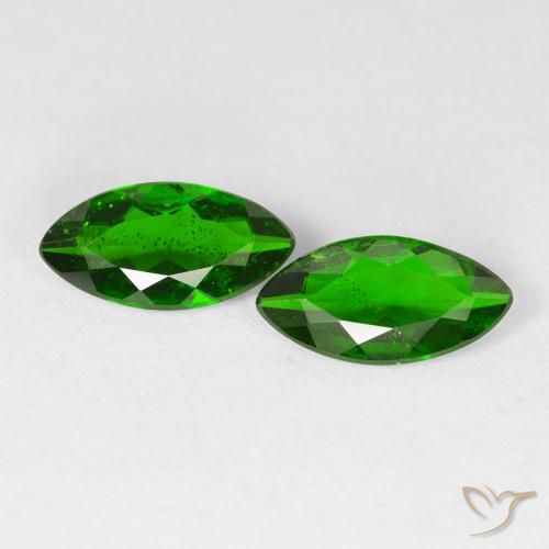 2.14 карата, натуральный Medium Dark-Green Хромдиопсид, Маркиза, VS-SI