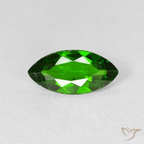 1.04ct Натуральный Яркий лесной зеленый Хромдиопсид, Маркиза, VS-SI