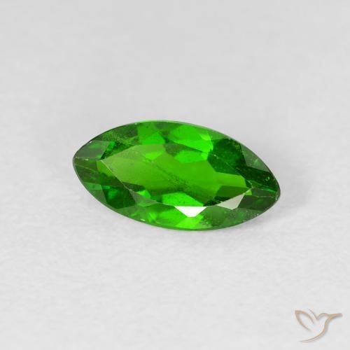 1.11 карата, натуральный Medium Dark-Green Хромдиопсид, Маркиза, VS-SI