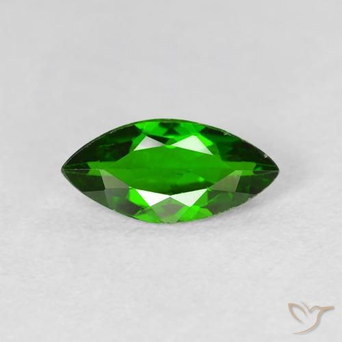 1.08ct Натуральный Яркий лесной зеленый Хромдиопсид, Маркиза, VS-SI