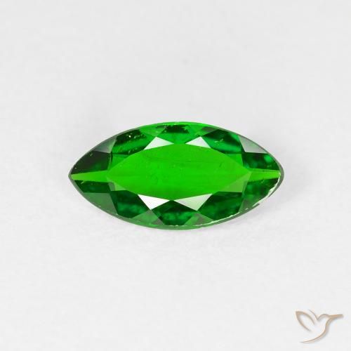 0.99ct Натуральный Яркий лесной зеленый Хромдиопсид, Маркиза, Чистота VS