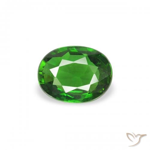 0.24ct Натуральный Интенсивный зеленый хром турмалин, Овал, Чистота VVS