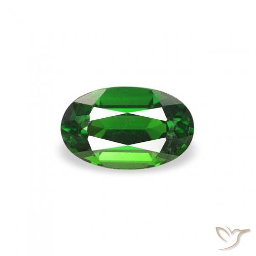 0.27ct Натуральный Темно-зеленый хром турмалин, Овал, Чистота VVS