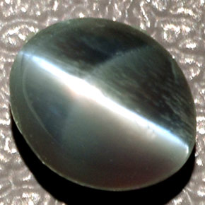 Натуральный зелёный chrysoberyl cat's eye 1,43 карата огранка овал, полупрозрачный