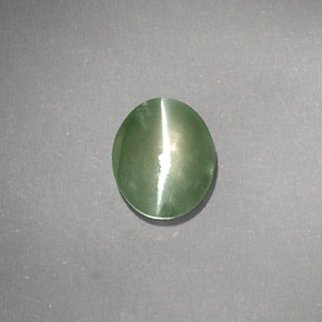 Натуральный зелёный chrysoberyl cat's eye 1,03 карата прозрачный, полупрозрачный