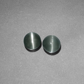 Натуральный зелёный chrysoberyl cat's eye  карата огранка круг, полупрозрачный