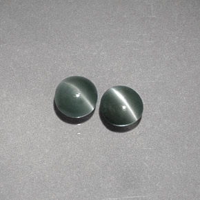 Натуральный зелёный chrysoberyl cat's eye  карата огранка круг, полупрозрачный