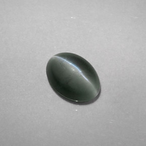 Натуральный зелёный chrysoberyl cat's eye 0,75 карата прозрачный, полупрозрачный