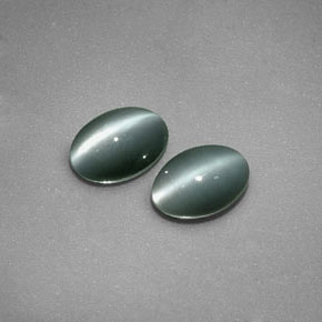 Натуральный зелёный chrysoberyl cat's eye  карата огранка овал, непрозрачный
