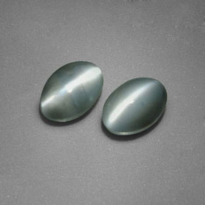 Натуральный зелёный chrysoberyl cat's eye  карата огранка овал, непрозрачный