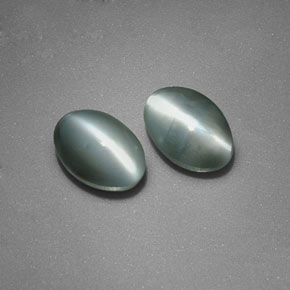 Натуральный зелёный chrysoberyl cat's eye  карата огранка овал, непрозрачный