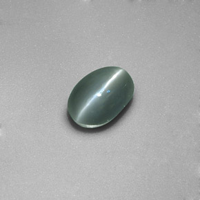 Натуральный зелёный chrysoberyl cat's eye 0,86 карата прозрачный, полупрозрачный