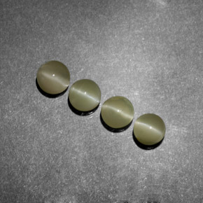  карата, натуральный Золотисто-зеленый Хризоберилл Кошачий Глаз, Прозрачный, Полупрозрачный