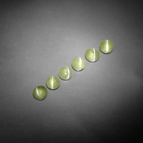  карата, натуральный Желтовато-зеленый Хризоберилл Кошачий Глаз, Прозрачный, Полупрозрачный