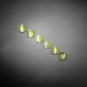 карата, натуральный Желтовато-зеленый Хризоберилл Кошачий Глаз, Прозрачный, Полупрозрачный