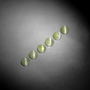  карата, натуральный Желтовато-зеленый Хризоберилл Кошачий Глаз, Прозрачный, Полупрозрачный