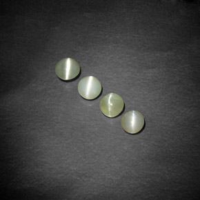  карата, натуральный Желтовато-зеленый Хризоберилл Кошачий Глаз, Прозрачный, Полупрозрачный