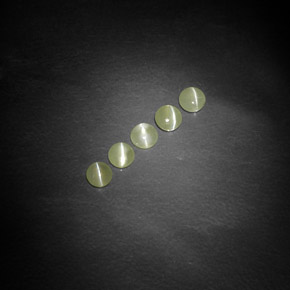  карата, натуральный Желтовато-зеленый Хризоберилл Кошачий Глаз, Прозрачный, Полупрозрачный