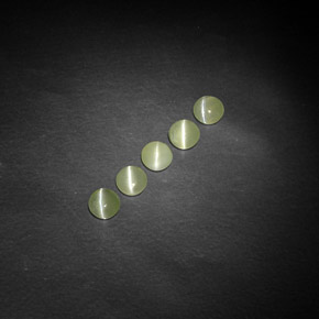  карата, натуральный Желтовато-зеленый Хризоберилл Кошачий Глаз, Прозрачный, Полупрозрачный