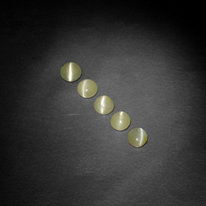  карата, натуральный Желтовато-зеленый Хризоберилл Кошачий Глаз, Прозрачный, Полупрозрачный