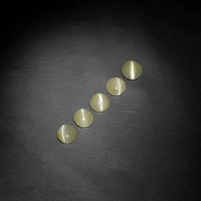  карата, натуральный Желтовато-зеленый Хризоберилл Кошачий Глаз, Прозрачный, Полупрозрачный