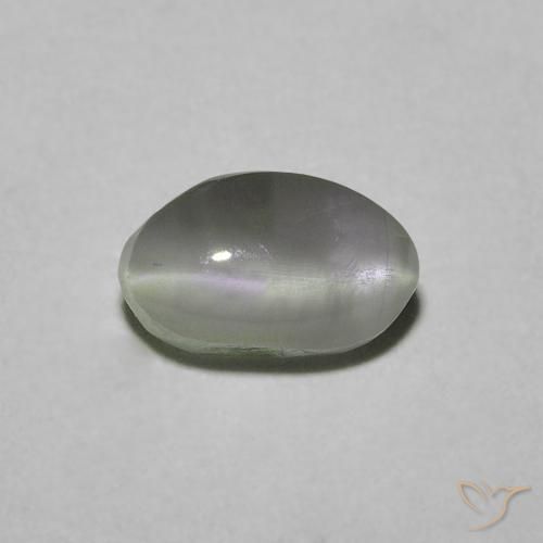 1.33ct Натуральный Средний зеленый Хризоберилл Кошачий Глаз, Овал, Полупрозрачный