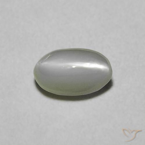 0.38ct Натуральный Средний зеленый Хризоберилл Кошачий Глаз, Овал, Непрозрачный