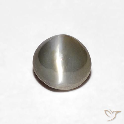 0.39ct Натуральный Средний серый Хризоберилл Кошачий Глаз, Овал, Непрозрачный