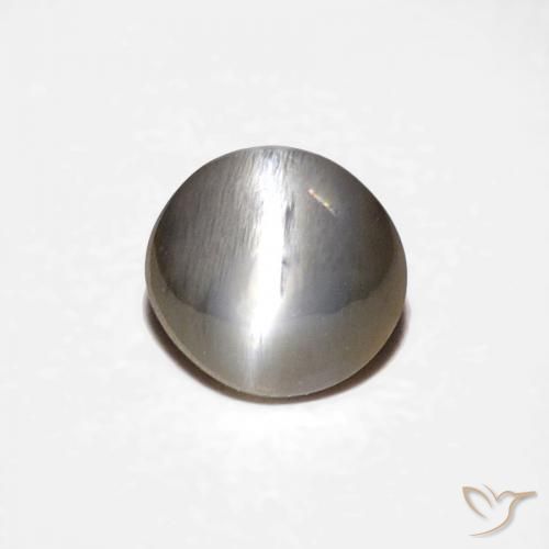 0.50ct Натуральный Очень светло-серый Хризоберилл Кошачий Глаз, Овал, Непрозрачный