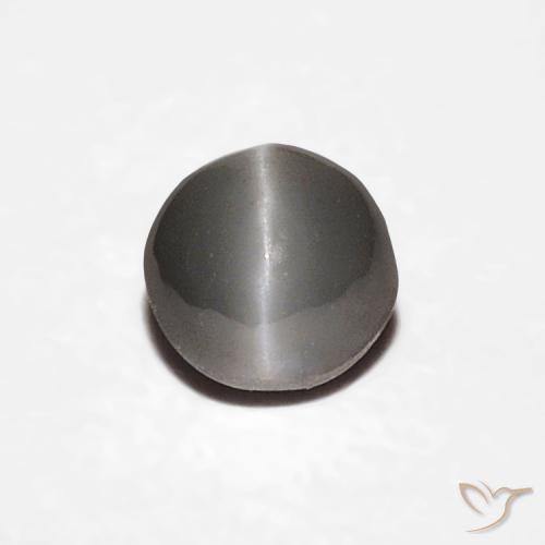 0.38ct Натуральный Очень светло-серый Хризоберилл Кошачий Глаз, Овал, Непрозрачный