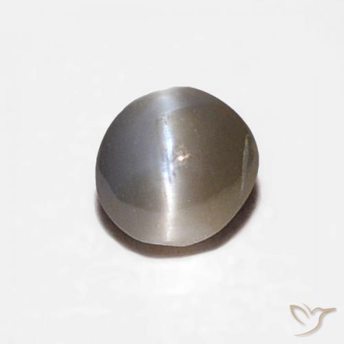 0.16ct Натуральный Серовато-черный Хризоберилл Кошачий Глаз, Овал, Непрозрачный