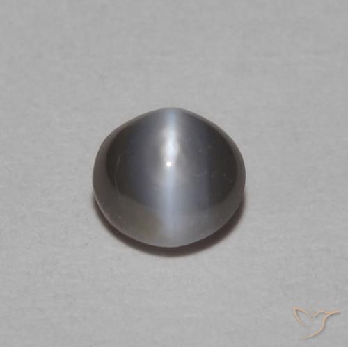0.29ct Натуральный Темно-серый Хризоберилл Кошачий Глаз, Овал, Непрозрачный