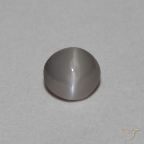 0.22ct Натуральный Серовато-черный Хризоберилл Кошачий Глаз, Овал, Непрозрачный