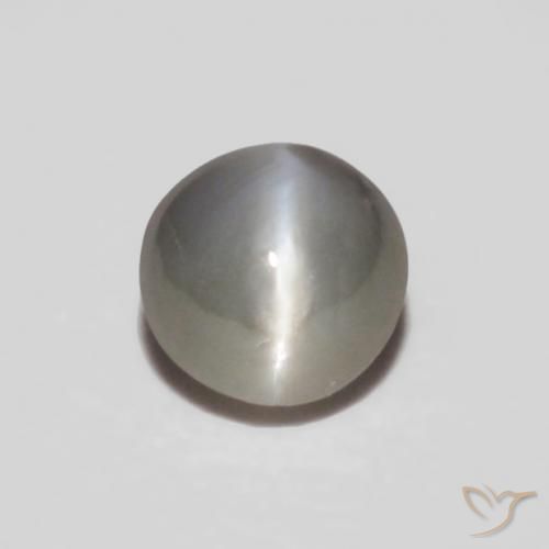 0.24ct Натуральный Очень светло-серый Хризоберилл Кошачий Глаз, Овал, Непрозрачный