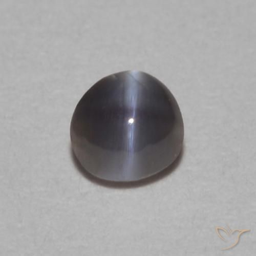 0.11ct Натуральный Черный Хризоберилл Кошачий Глаз, Овал, Непрозрачный