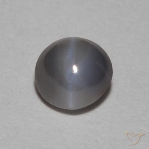 0.27ct Натуральный Темно-серый Хризоберилл Кошачий Глаз, Овал, Непрозрачный